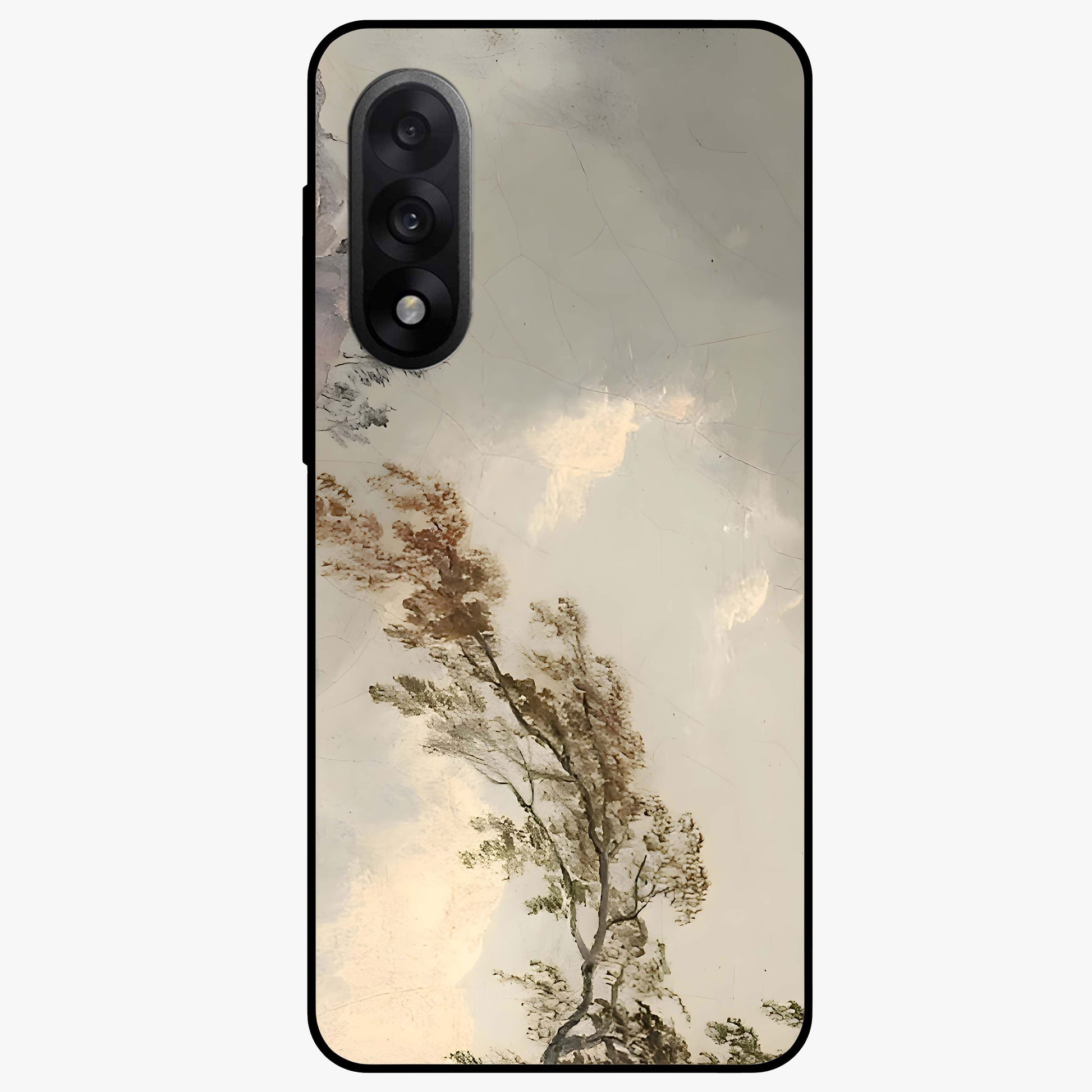 Dreamlike Wind Field Glass Case for 1+Nord 5 serene front view featuring flowing meadow artwork with soft wind inspired tones
