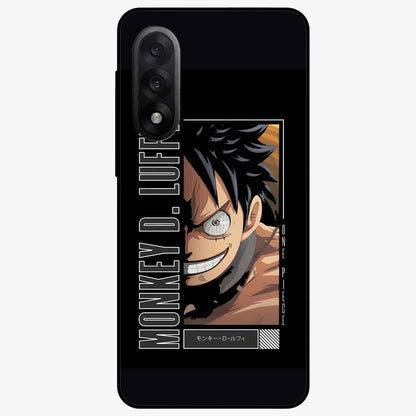 Fearless Pirate Smile Glass Case for 1+Nord 5 edgy front view featuring pirate inspired artwork with bold expression