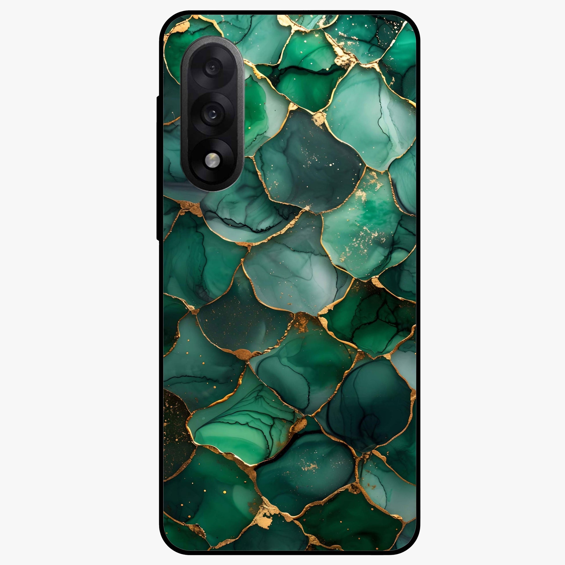 Geometric Polyester Pattern Glass Case for 1+Nord 5 modern front view featuring abstract geometric pattern artwork