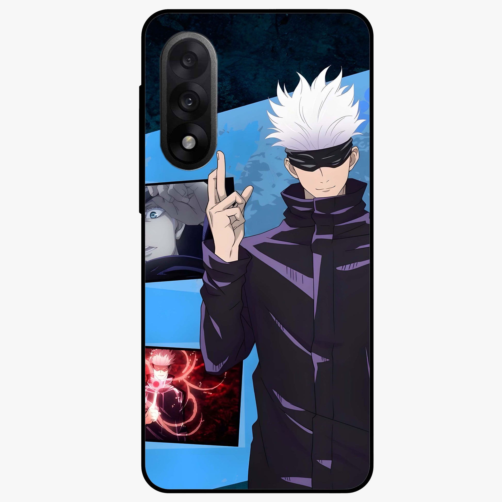 Infinite Curse Sorcerer Glass Case for 1+Nord 5 showing full back design in clean flat view with dark sorcerer artwork and glossy glass finish.