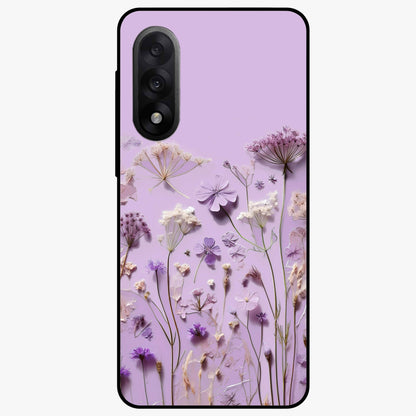 Lavender Blossom Dream Glass Case for 1+Nord 5 soft front view featuring delicate lavender floral artwork