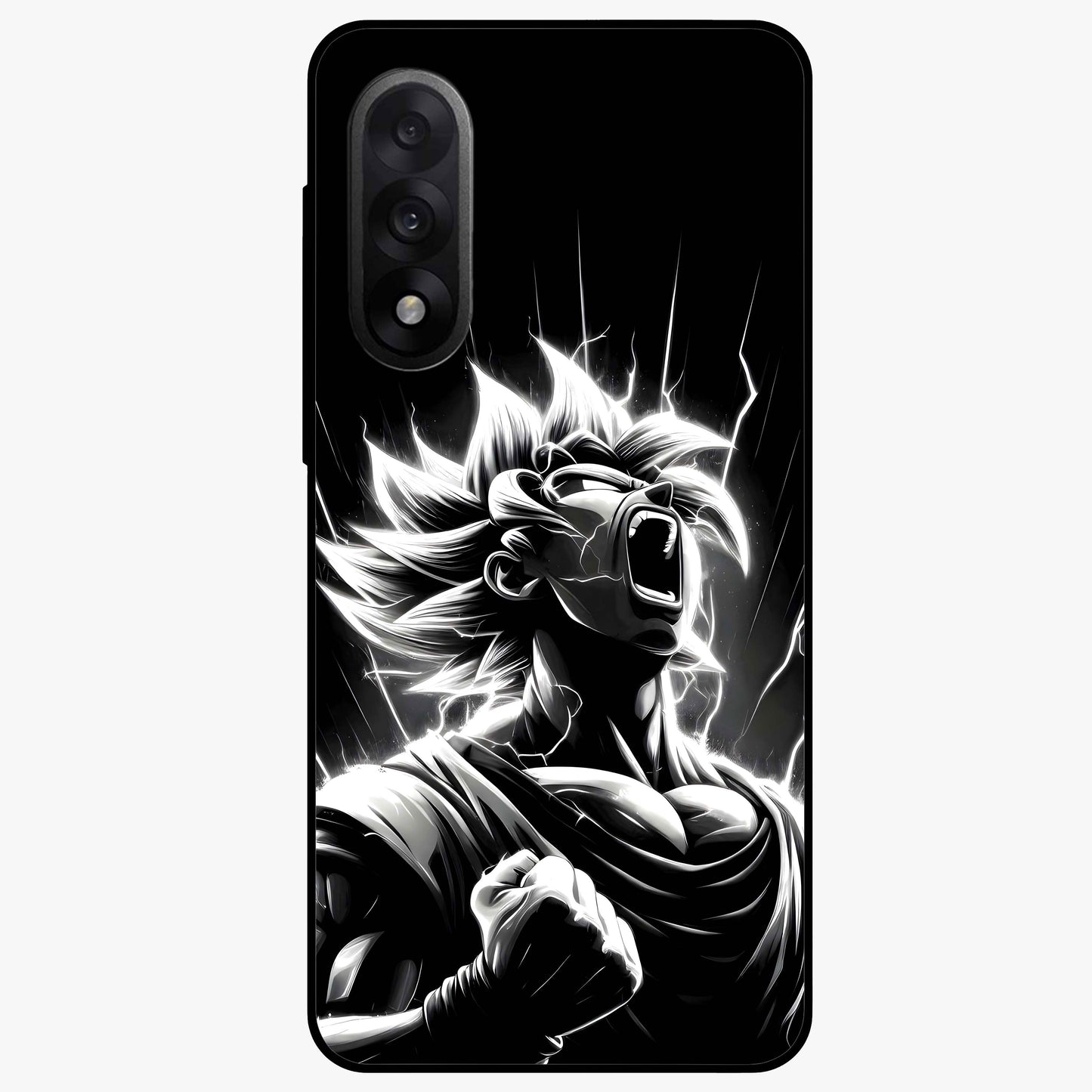Limitless Power Unleashed Glass Case for 1+Nord 5 intense front view featuring bold high energy artwork