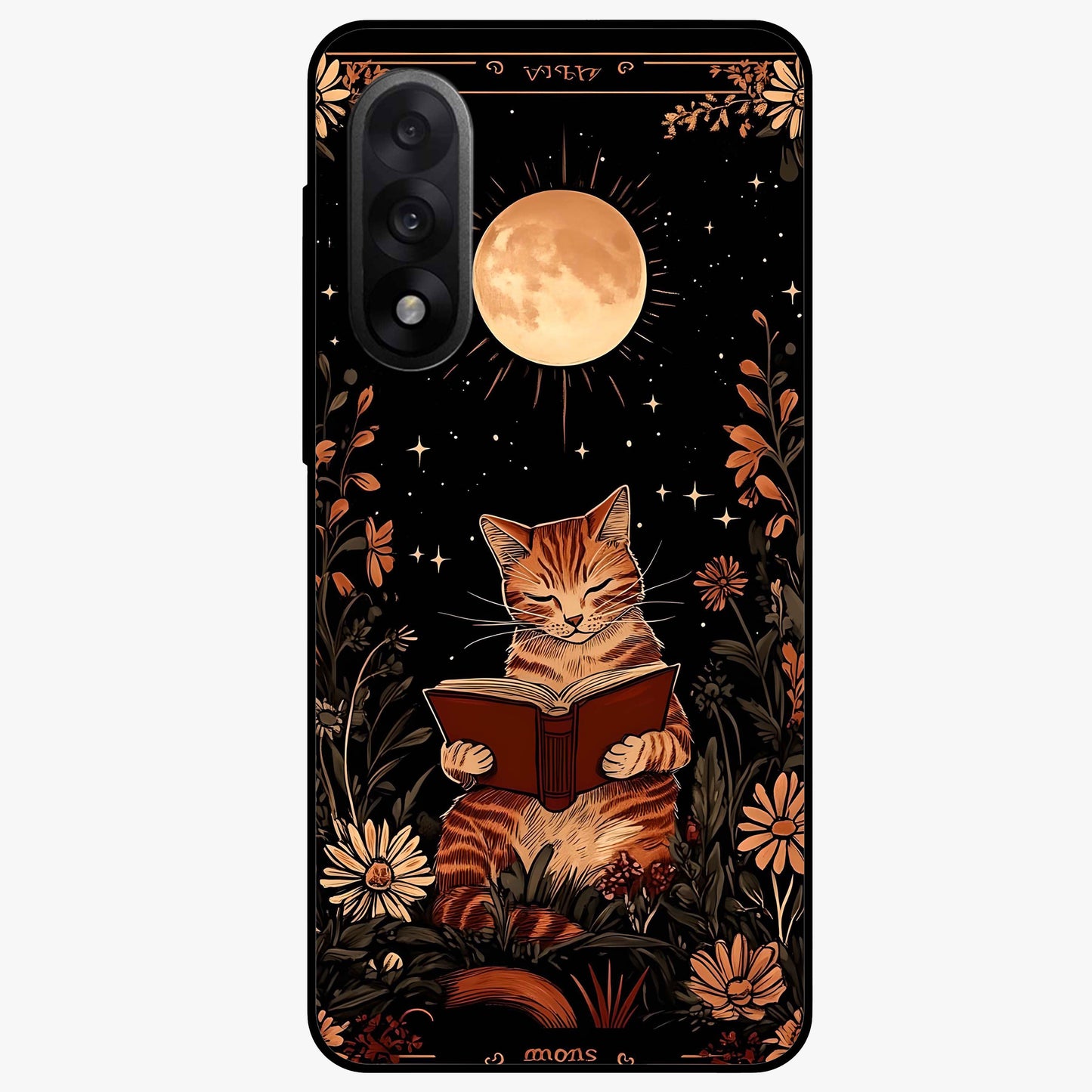 Magical Cat Chronicle Glass Case for 1+Nord 5 stylish front view featuring bold modern artistic artwork