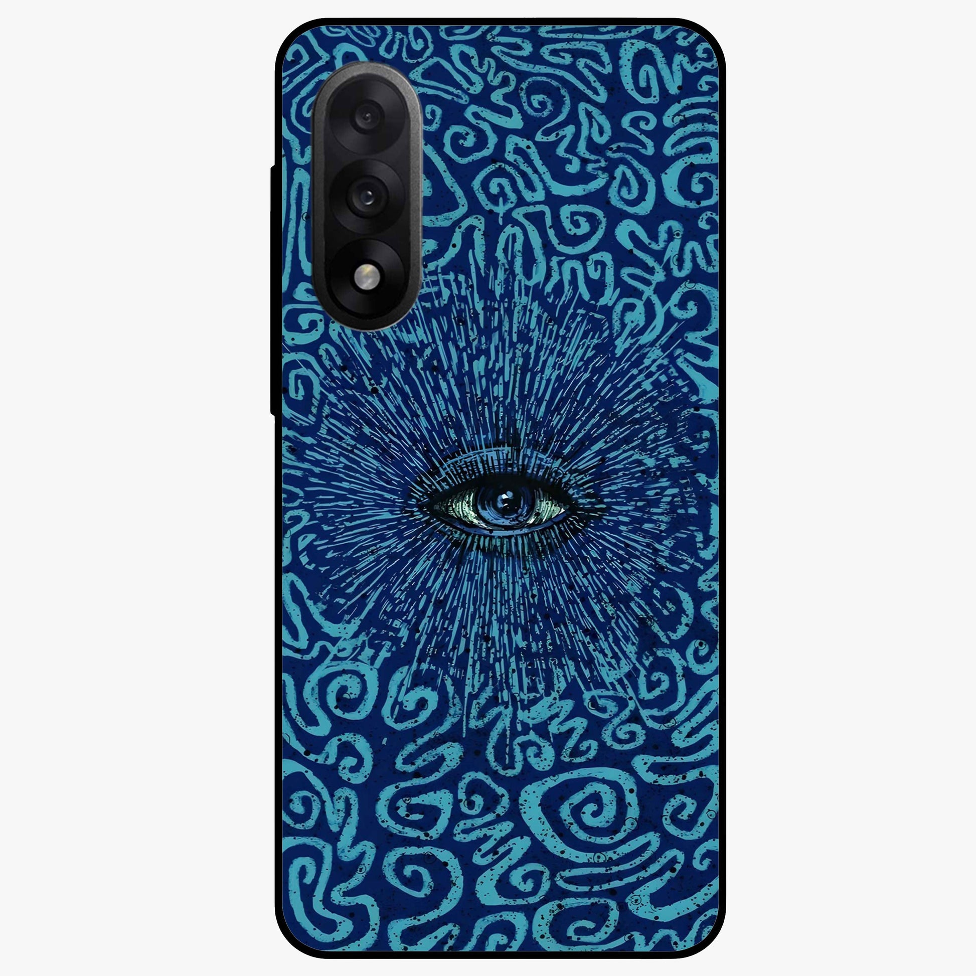 Mystic Inner Eye Glass Case for 1+Nord 5 dramatic front view featuring powerful inner eye inspired artwork