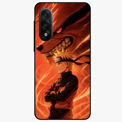 Nine Tails Legacy Glass Case for 1+Nord 5 powerful front view featuring legendary fox inspired artwork