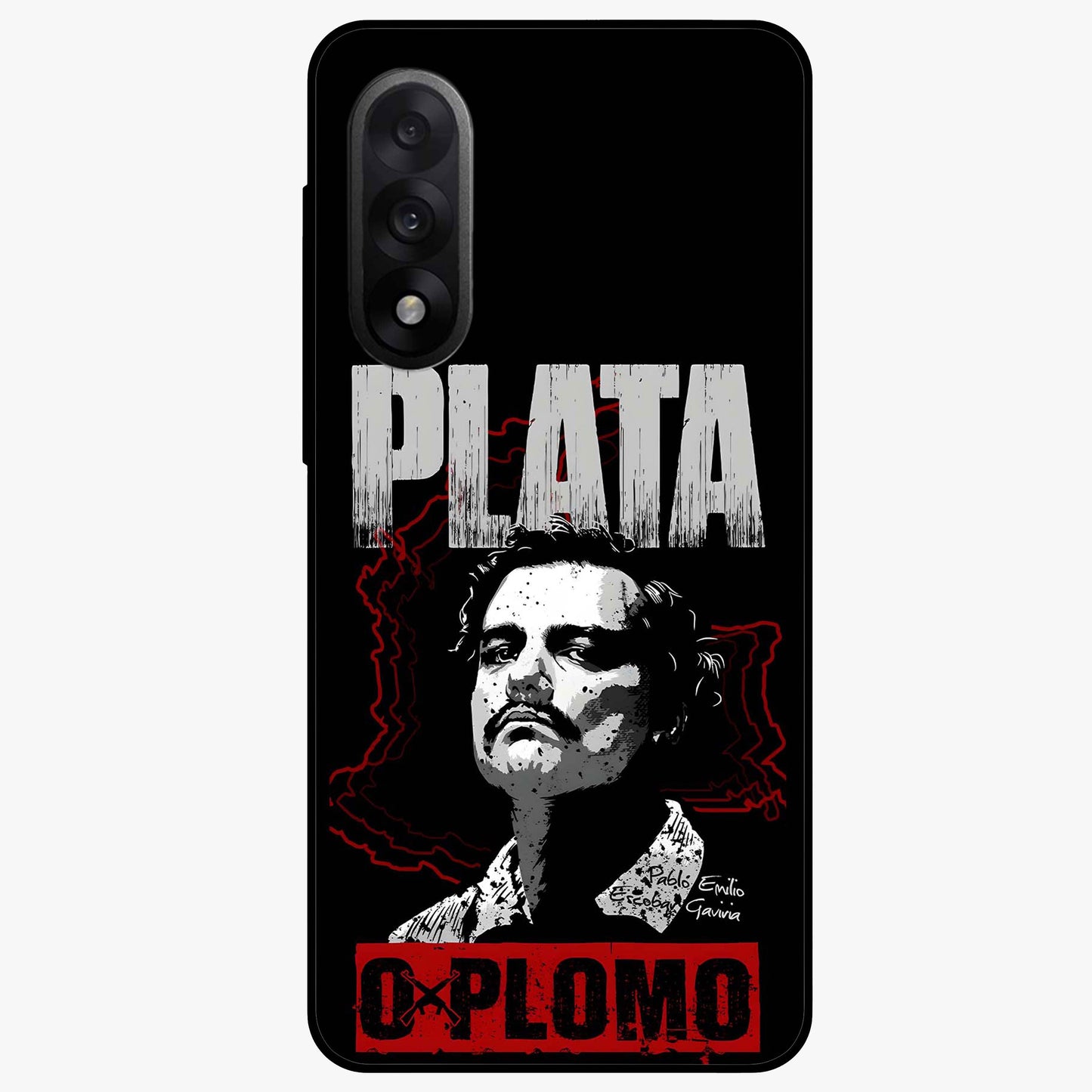 Notorious Crime Empire Glass Case for 1+Nord 5 bold front view featuring edgy crime inspired artwork