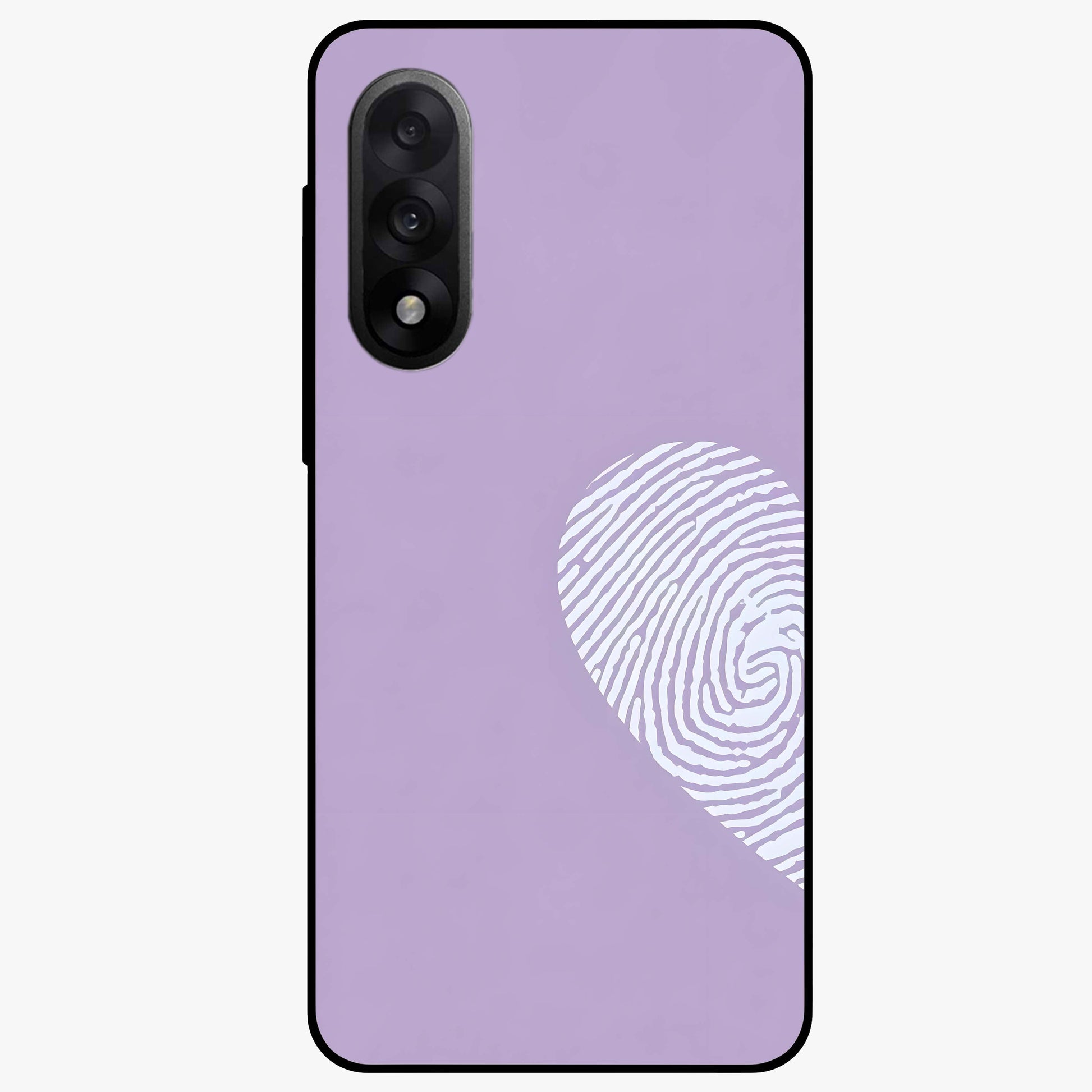 One Heart Identity Glass Case for 1+Nord 5 romantic front view featuring symbolic heart artwork