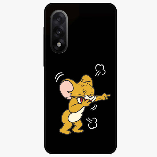 Playful Jerry Vibes Glass Case for 1+Nord 5 cheerful front view featuring animated cartoon artwork with playful energy