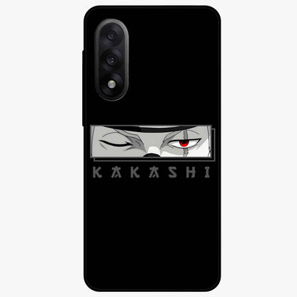 Scarlet Ninja Gaze Glass Case for 1+Nord 5 striking front view featuring ninja inspired artwork in crimson tones