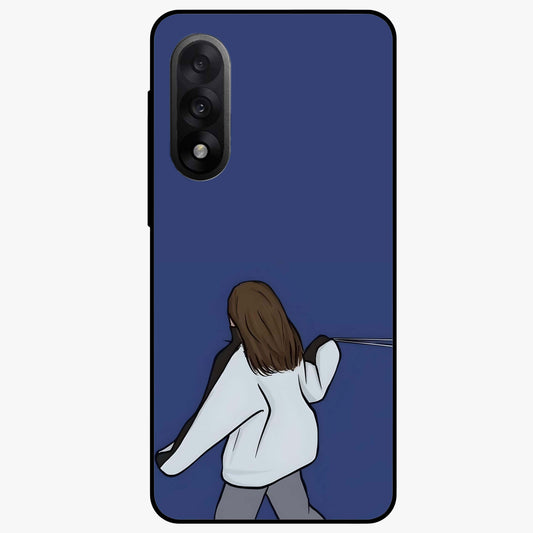 Silent Distance Love Glass Case for 1+Nord 5 emotional front view featuring romantic artwork in soft muted tones