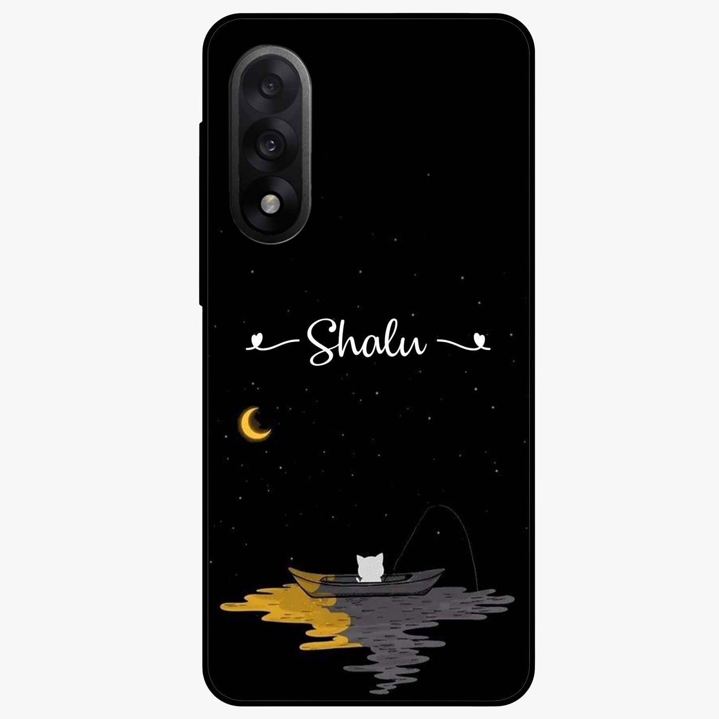 Silent Night Row Glass Case for 1+Nord 5 dramatic front view featuring night themed artistic artwork