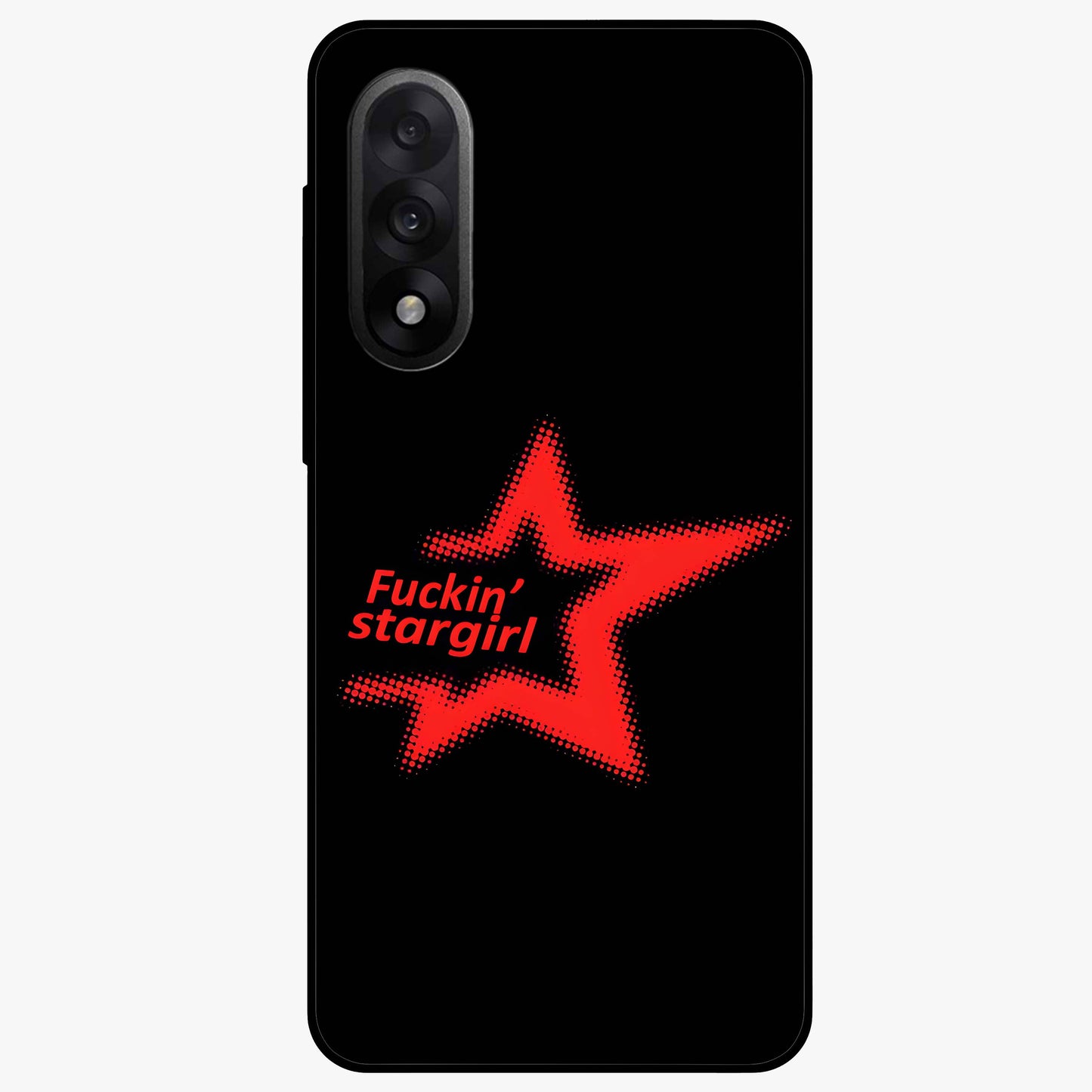 Starboy and Stargirl Energy Glass Case for 1+Nord 5 artistic front view featuring celestial couple inspired artwork