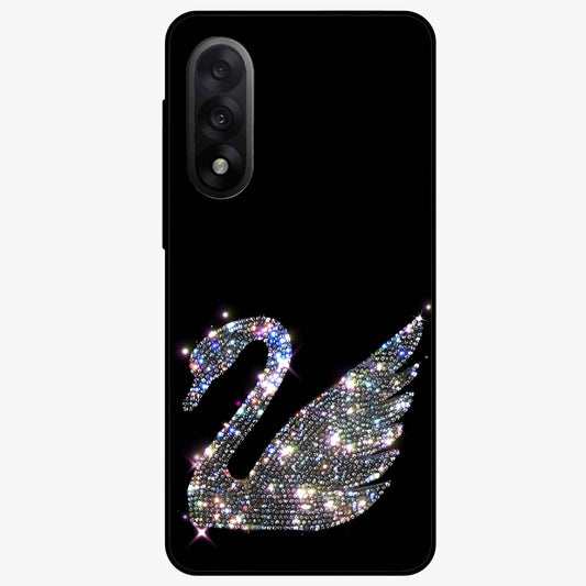 Starlit Swan Grace Glass Case for 1+Nord 5 graceful front view featuring swan artwork under shimmering night sky