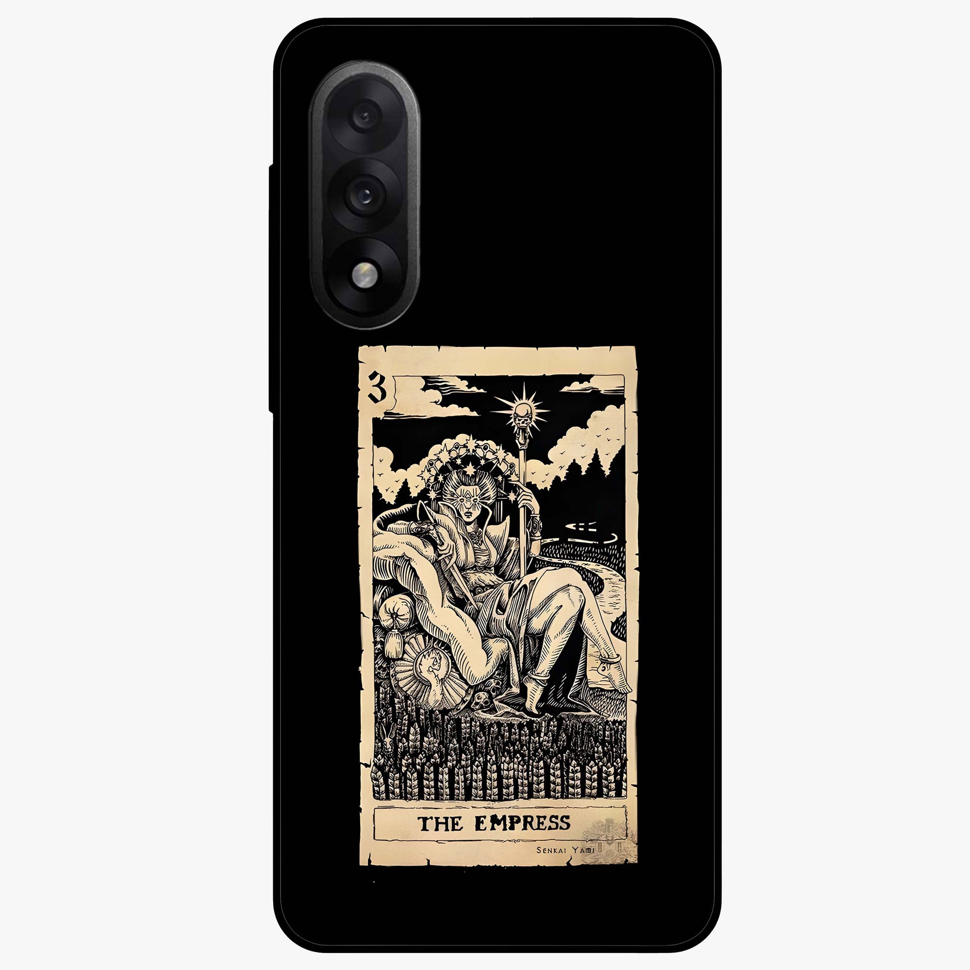 The Empress Glass Case for 1+Nord 5 regal front view featuring royal inspired artistic artwork