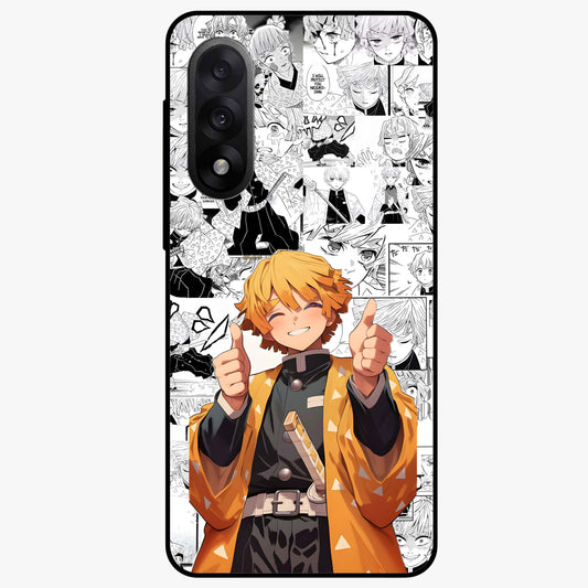 Thunder Smile Hero Glass Case for 1+Nord 5 bold front view featuring powerful hero inspired artwork with electric tones