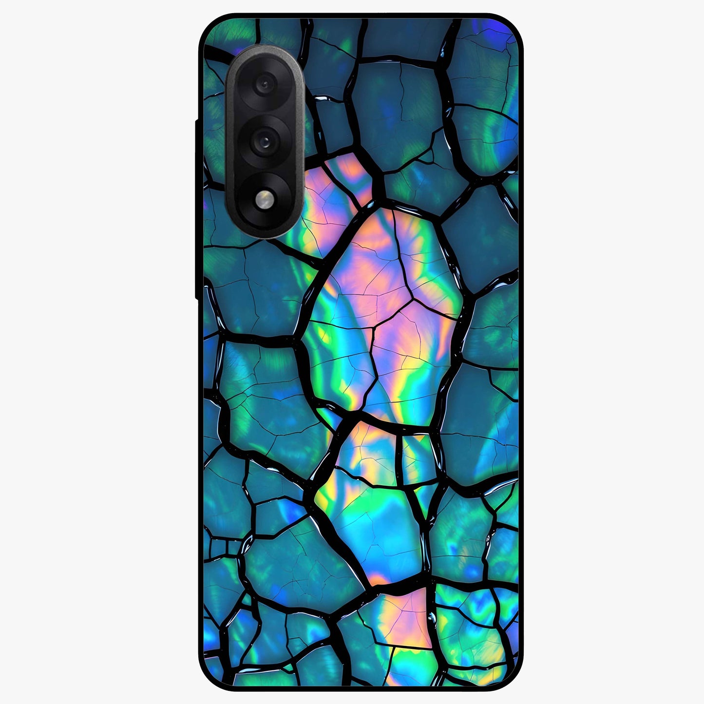 Tropical Wing Vibe Glass Case for 1+Nord 5 vibrant front view featuring wing inspired artwork with tropical colors