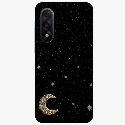 Twinkle Star With Half Moon Glass Case for 1+Nord 5 dreamy front view featuring star and crescent moon artwork