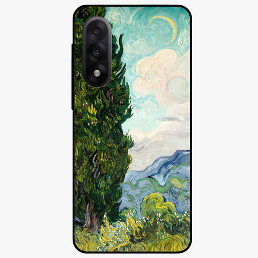 Van Gogh Vintage Art Glass Case for 1+Nord 5 elegant front view featuring classic vintage inspired artwork