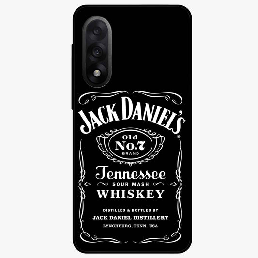 Vintage Whiskey Heritage Glass Case for 1+Nord 5 bold front view featuring classic whiskey label inspired artwork