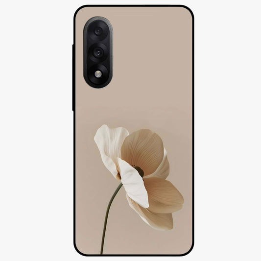 Whispering Petals Glass Case for 1+Nord 5 graceful front view featuring subtle floral artwork with airy vibe