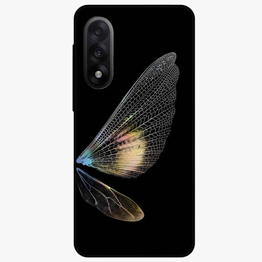 Whispers of Wings Glass Case for 1+Nord 5 elegant front view featuring feather or wing inspired artistic artwork