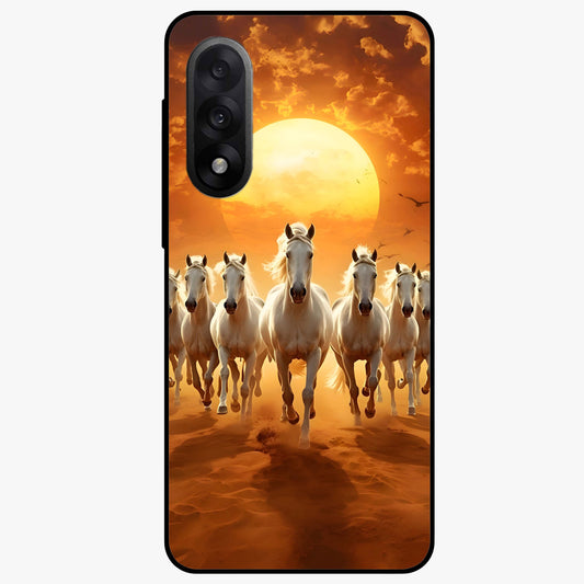 Wild Sunset Majesty Glass Case for 1+Nord 5 dramatic front view featuring bold sunset landscape artwork