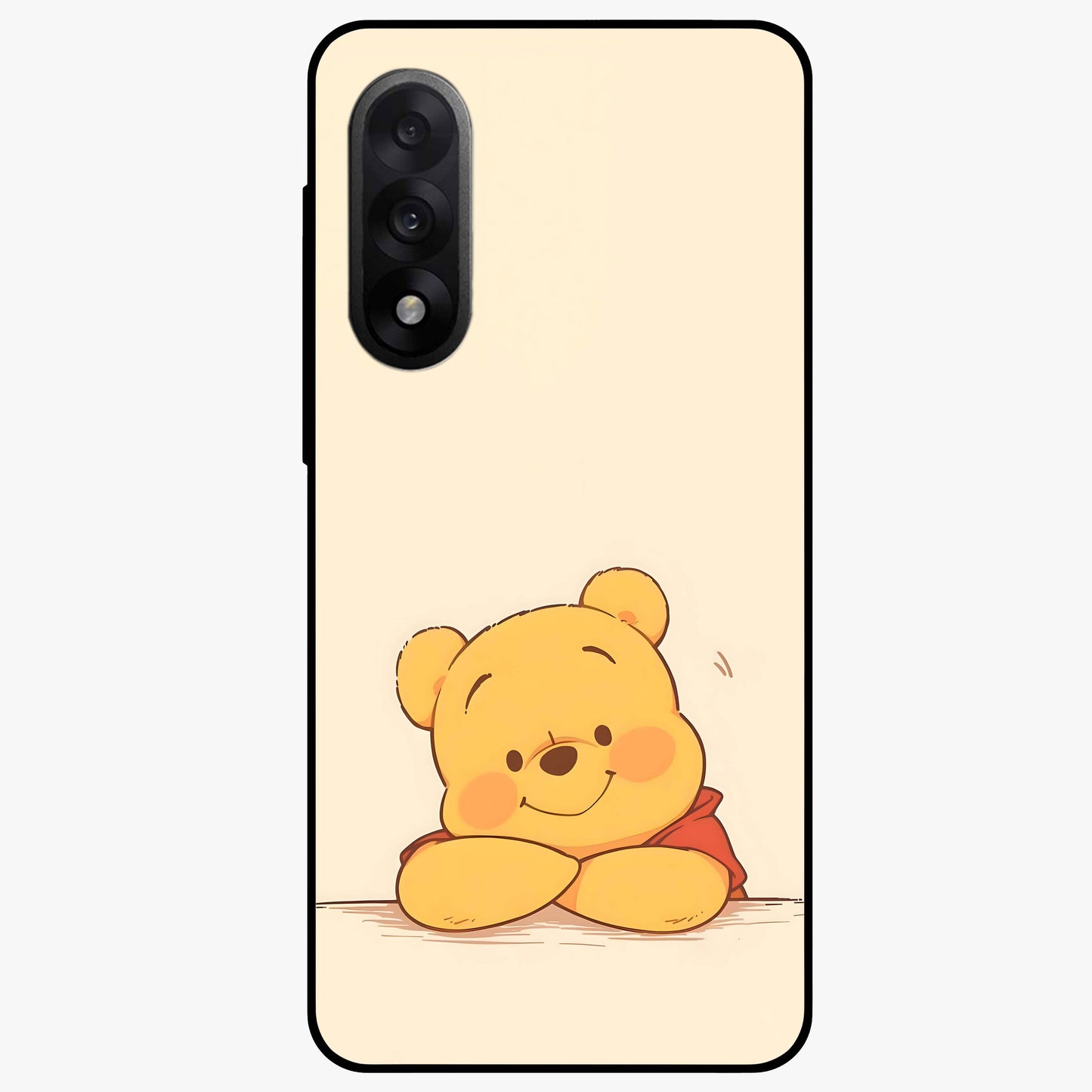 Winniethe Pooh Glass Case for 1+Nord 5 adorable front view featuring cute cartoon inspired artwork