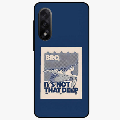 Worry Less Swim Glass Case for 1+Nord 5 uplifting front view featuring motivational typography with aquatic theme