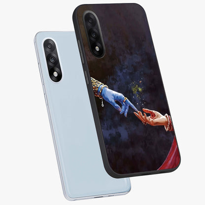 Divine Touch Eternal Glass Case for 1+Nord 5 angled mockup showcasing glossy finish and elegant design tones