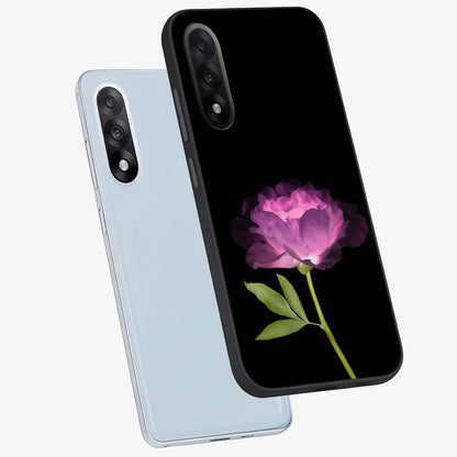 Glow Petal Bloom Glass Case for 1+Nord 5 angled mockup showcasing glossy finish and vibrant petal detailing