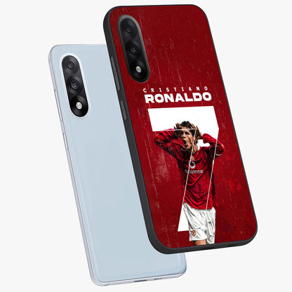 Goal Celebration Legacy Glass Case for 1+Nord 5 angled mockup showcasing glossy finish and dynamic action tones