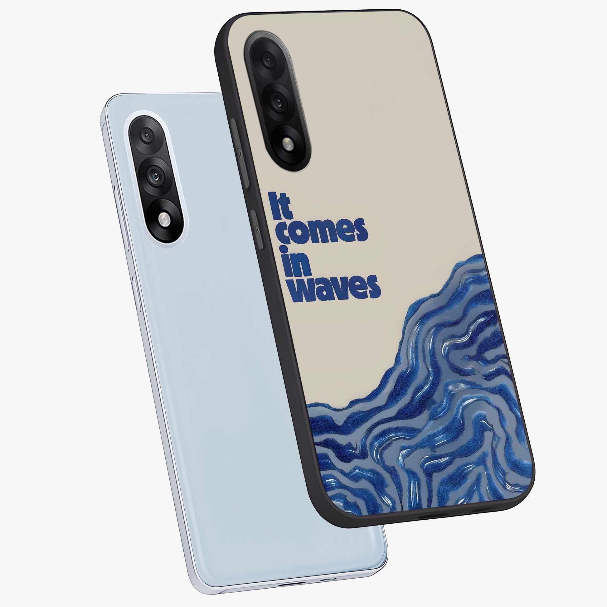 Itachi Limited Edition Naruto Anime Case Glass Case for 1+Nord 5 angled mockup showcasing glossy glass finish and dramatic red tones