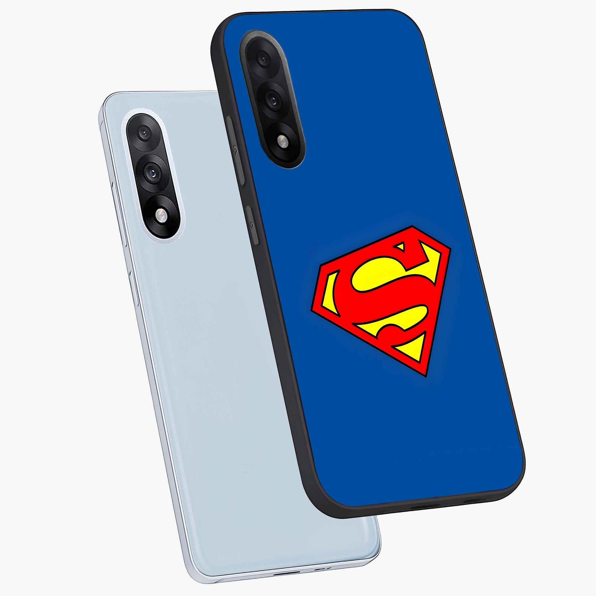 Legendary Hero Emblem Glass Case for 1+Nord 5 angled mockup showcasing glossy glass finish and strong graphic detailing