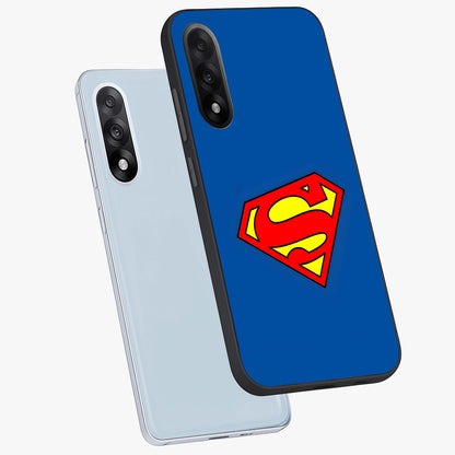 Legendary Hero Emblem Glass Case for 1+Nord 5 angled mockup showcasing glossy glass finish and strong graphic detailing