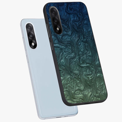 Marble Dream Blur Glass Case for 1+Nord 5 angled mockup showcasing glossy finish and smooth gradient tones