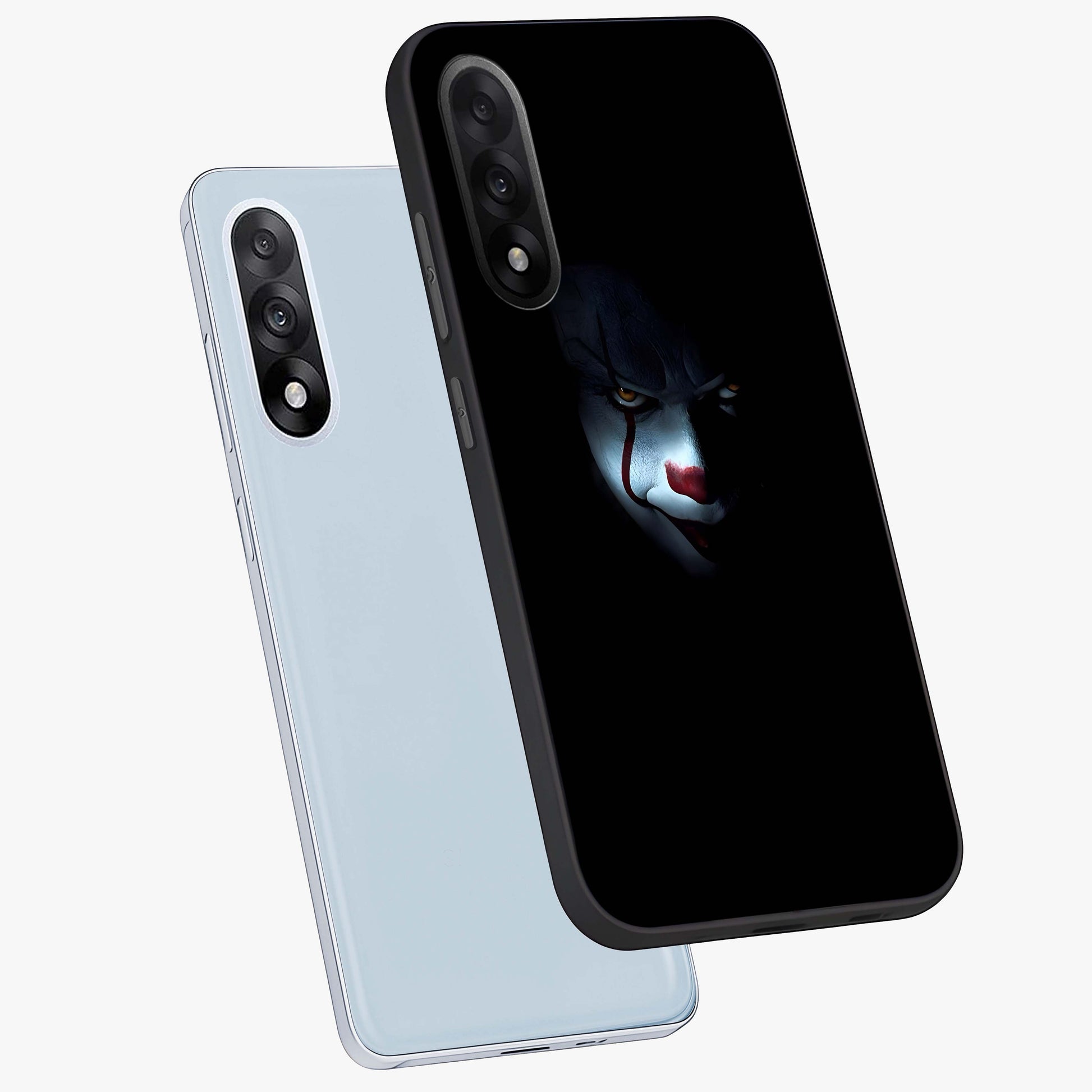 Midnight Madness Smile Glass Case for 1+Nord 5 angled mockup showcasing glossy finish and dramatic detailing