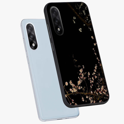 Petal Moon Light With Custom Name Glass Case for 1+Nord 5 angled mockup showcasing glossy finish and soft luminous tones