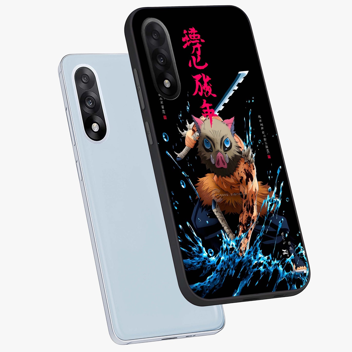 Savage Blade Warrior Glass Case for 1+Nord 5 angled mockup showcasing glossy finish and sharp combat detailing