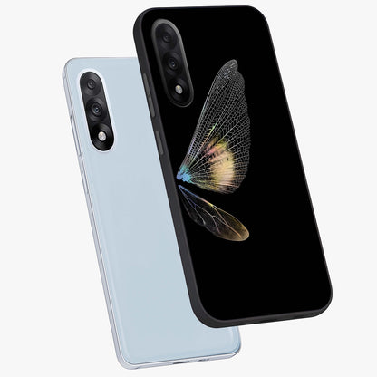 Whispers of Wings Glass Case for 1+Nord 5 angled mockup showcasing glossy finish and soft gradient detailing