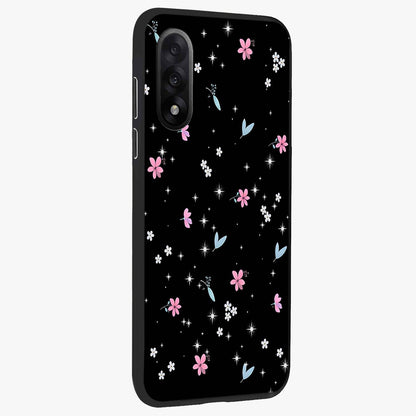 Black Aesthetic Wallpapers Glass Case for 1+Nord 5 side perspective highlighting sleek edges and premium dark design
