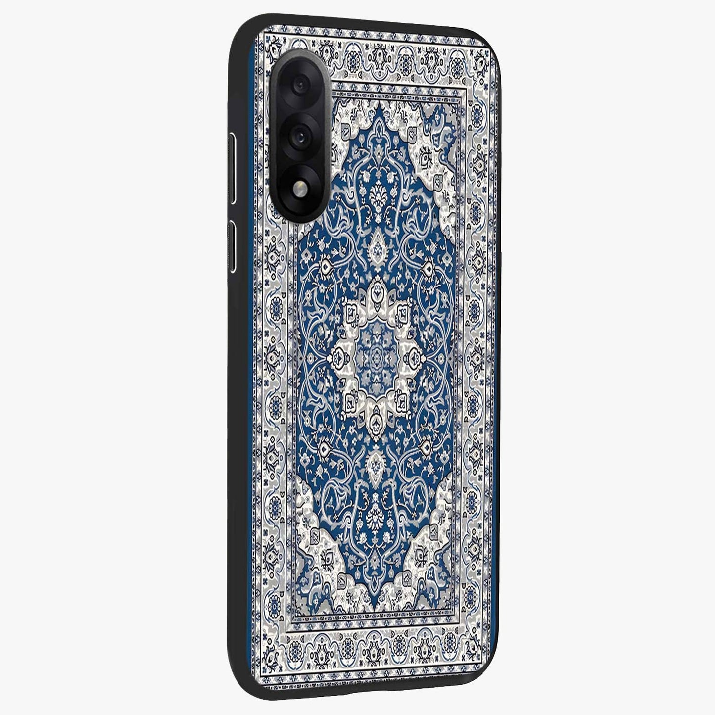 Blue Palace Dream Glass Case for 1+Nord 5 side perspective highlighting intricate palace design and sleek edges