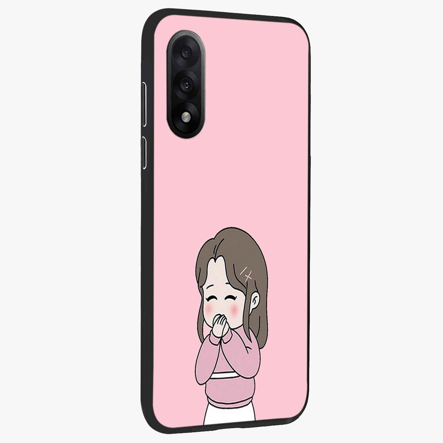 Blushing Love Moment Glass Case for 1+Nord 5 side perspective highlighting delicate detailing and premium edges