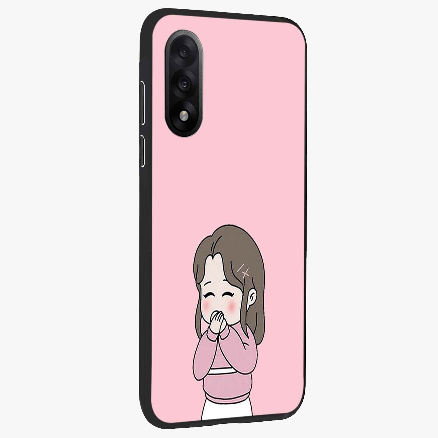 Blushing Love Moment Glass Case for 1+Nord 5 side perspective highlighting delicate detailing and premium edges