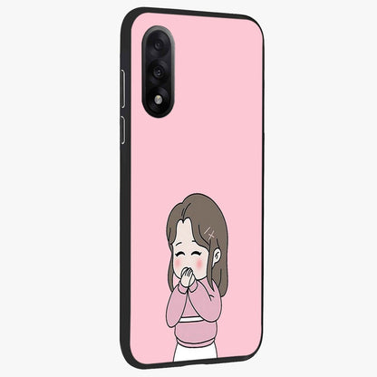 Blushing Love Moment Glass Case for 1+Nord 5 side perspective highlighting delicate detailing and premium edges