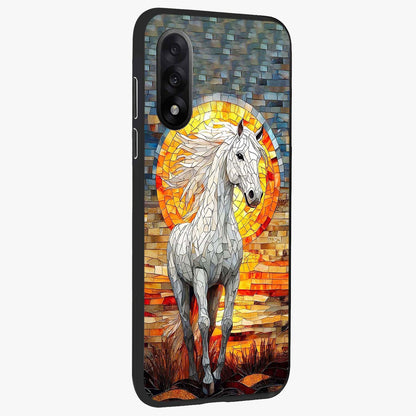 Elected Horse Glass Case for 1+Nord 5 side perspective highlighting strong textures and sleek premium build