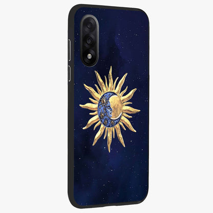 Eternal Cosmic Balance Glass Case for 1+Nord 5 side perspective highlighting intricate space detailing and smooth build