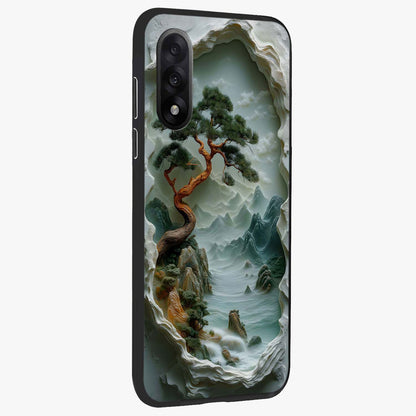 Eternal Nature Spirit Glass Case for 1+Nord 5 side perspective highlighting organic textures and sleek build