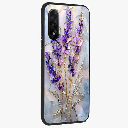 Lavender Dream Glow Glass Case for 1+Nord 5 side perspective highlighting vibrant textures and smooth premium build