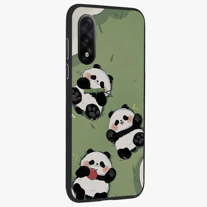 Lazy Panda Picnic Glass Case for 1+Nord 5 side perspective highlighting cute illustration textures and smooth premium build