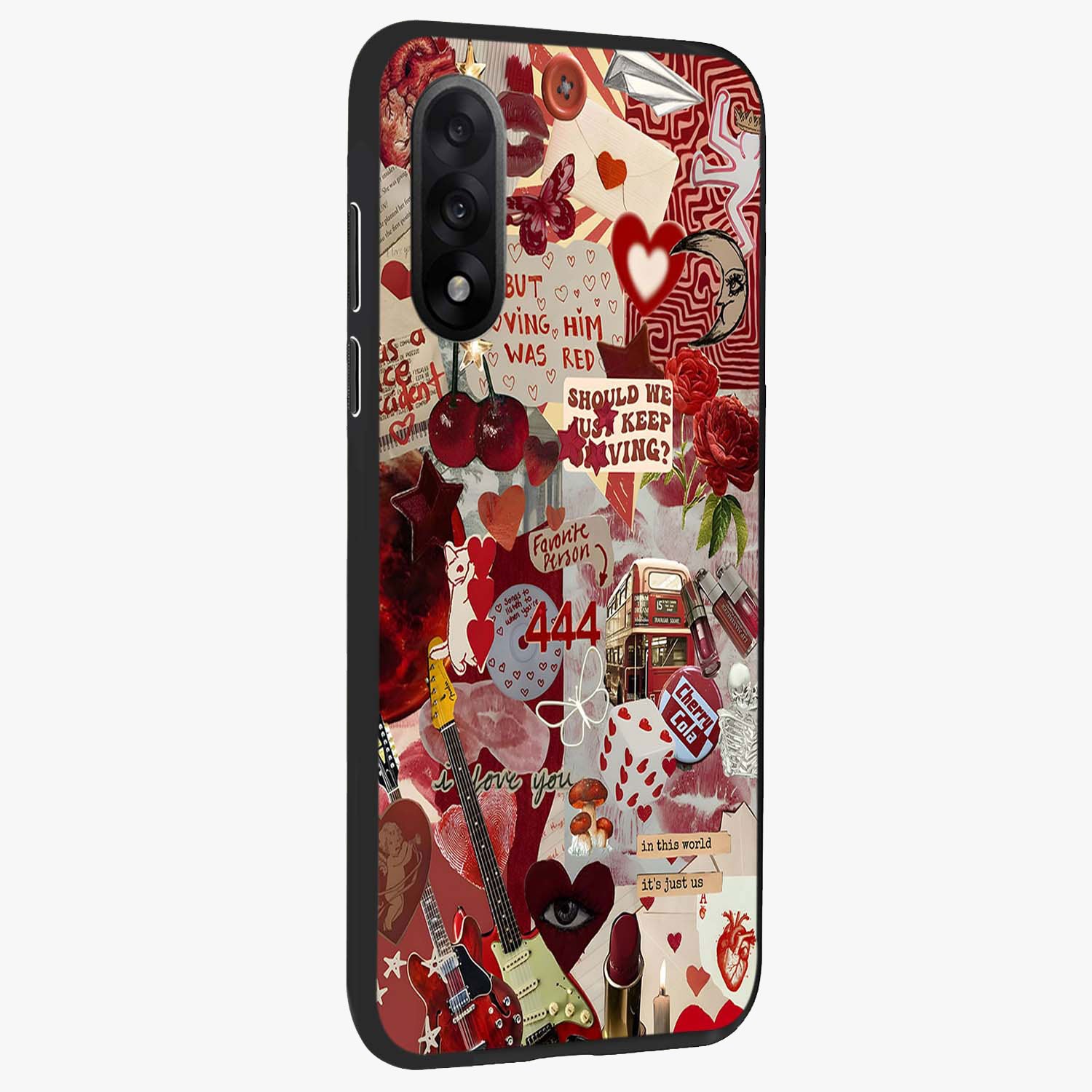 Lover’S Red Chaos Glass Case for 1+Nord 5 side perspective highlighting edgy detailing and premium build